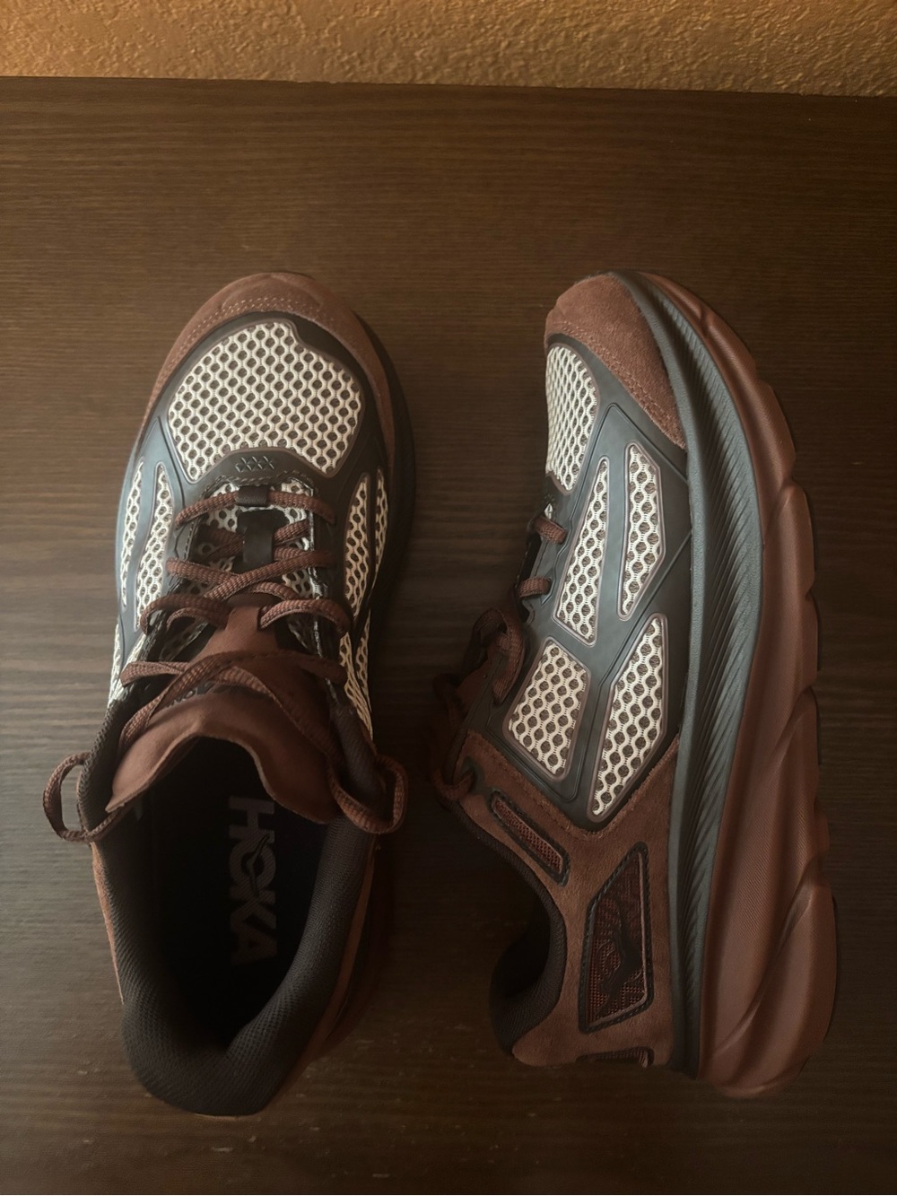 Hoka One One Clifton One Mineral Brown Cast Iron Size 9.5M/10.5W New